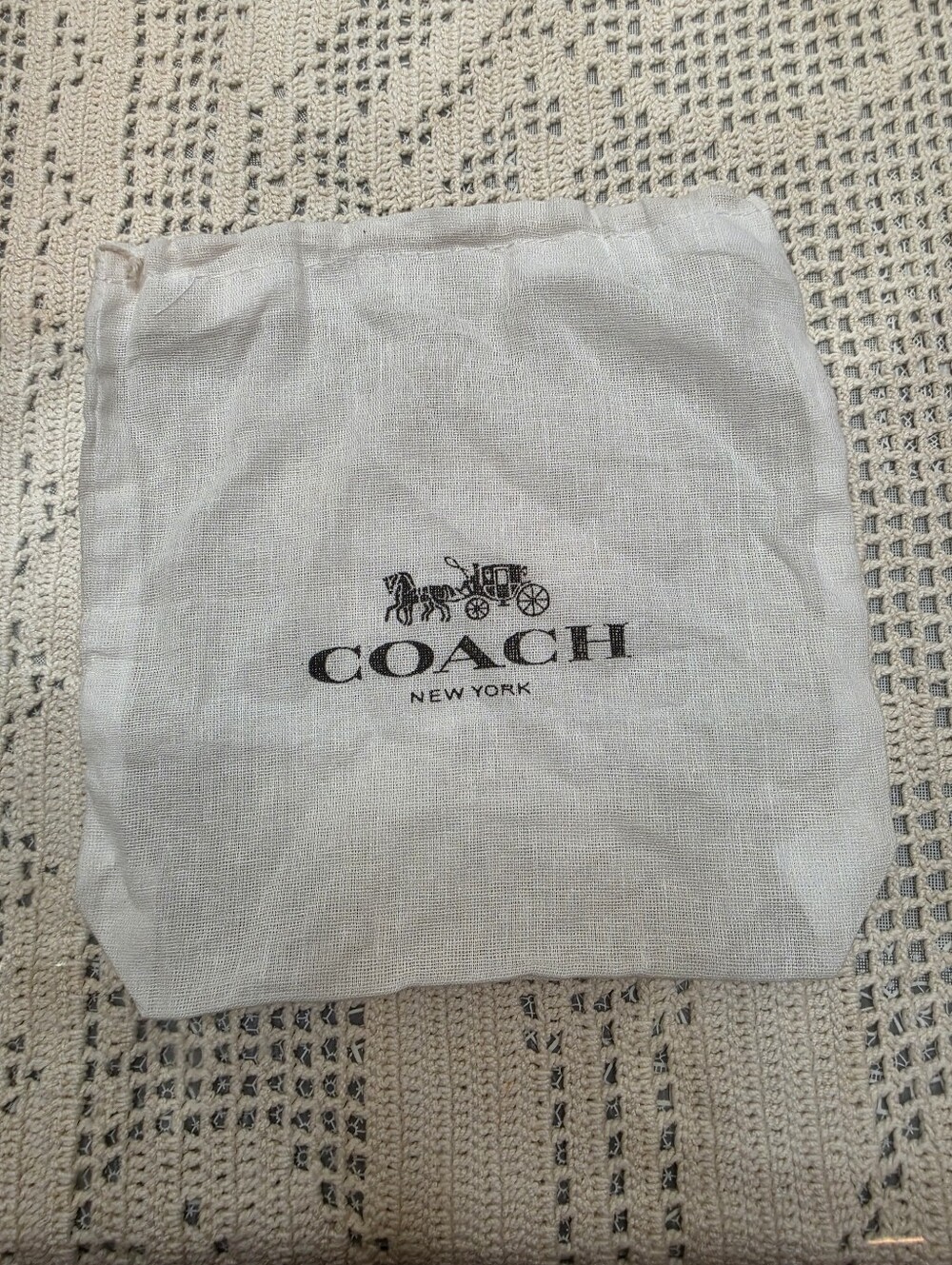 Coach Drawstring Linen Dustbag